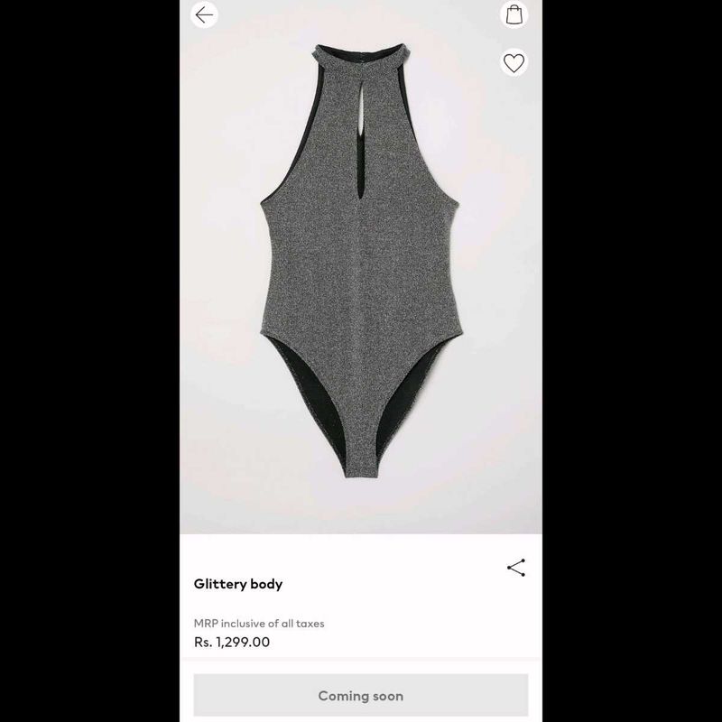H&amp;M Glittery Bodysuit