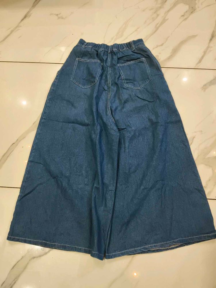Wide Leg Denim Jeans