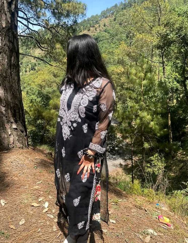 Black Embroidered Kurti