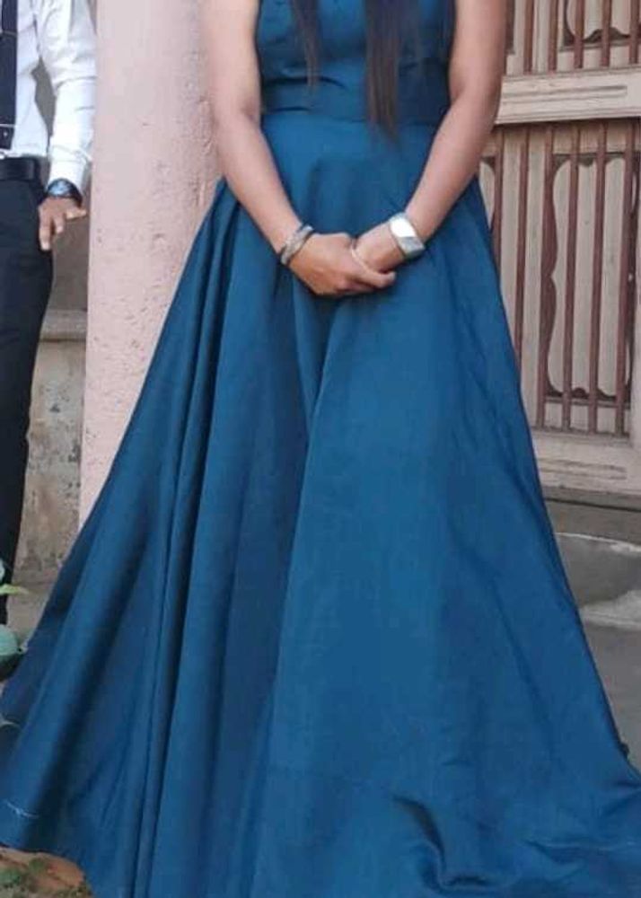 Elegant Blue Ethnic Gown