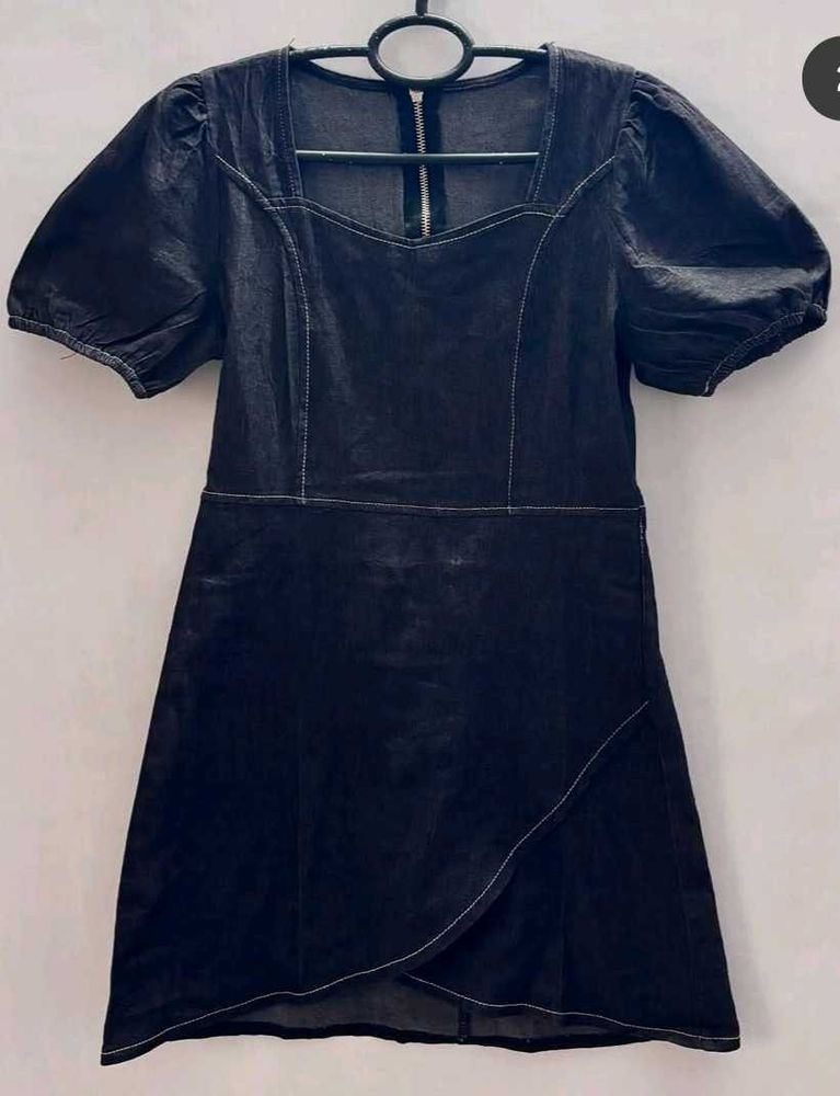 Cute Black Denim Dress
