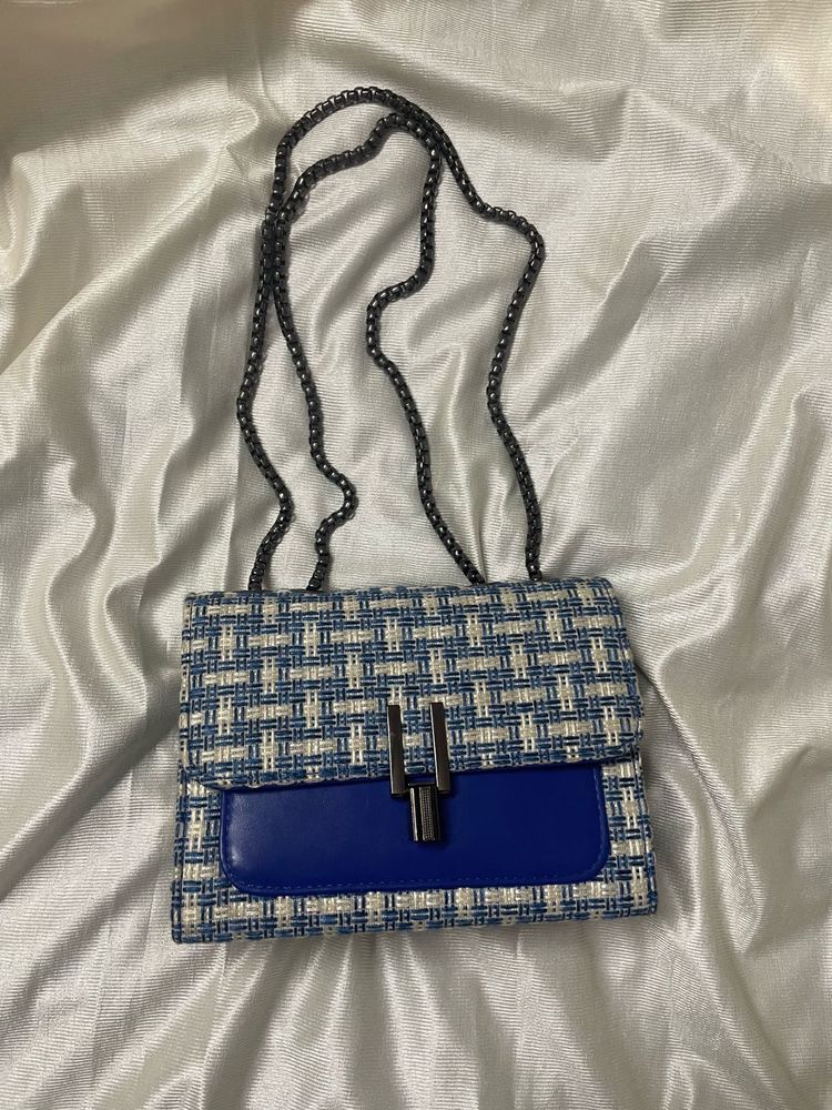Blue crossbody bag