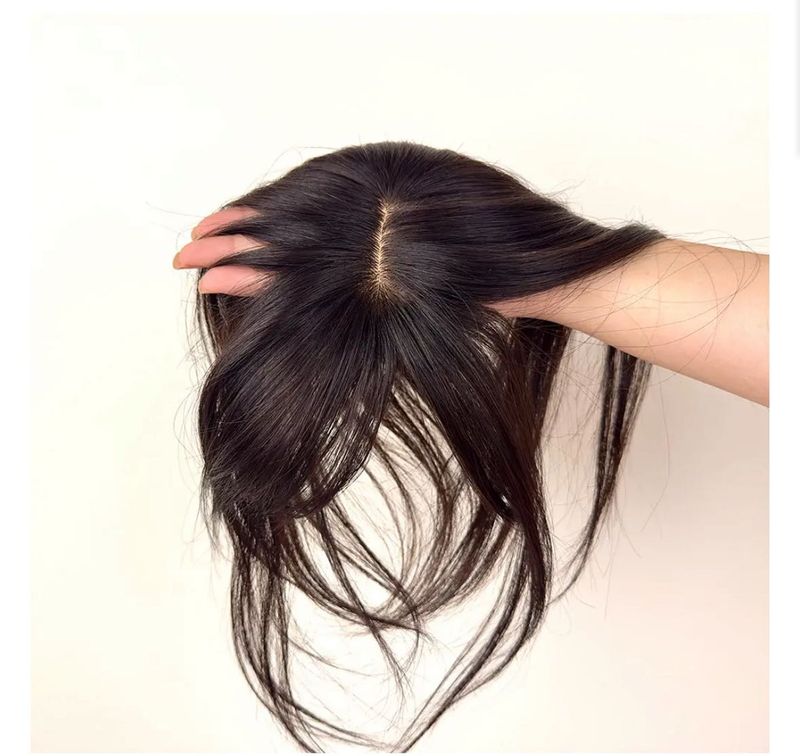 Hair Topper with bangs (100% natural human)