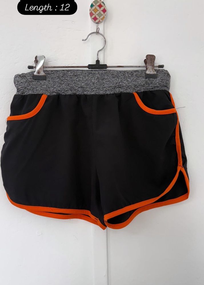 Black &amp; Orange Shorts