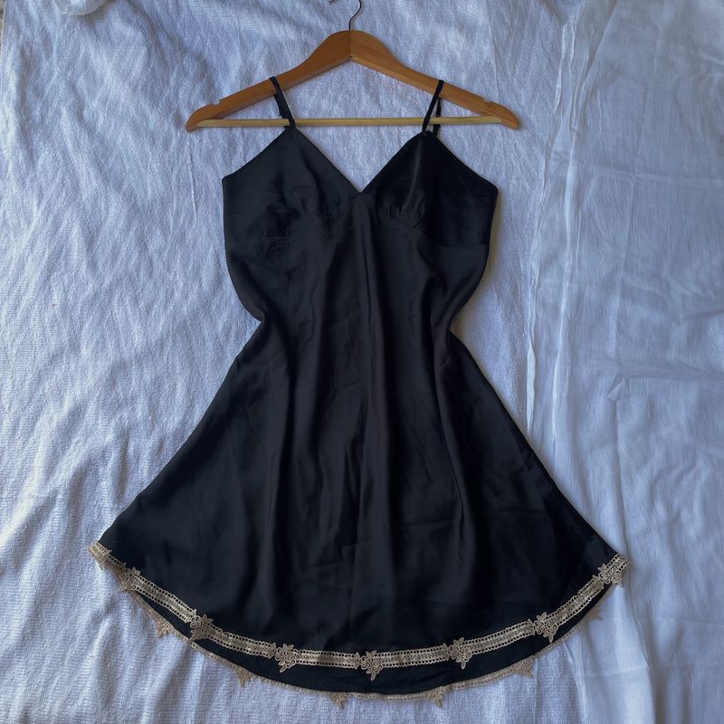 Pinterest Black Lace Detail Cami Slip Dress