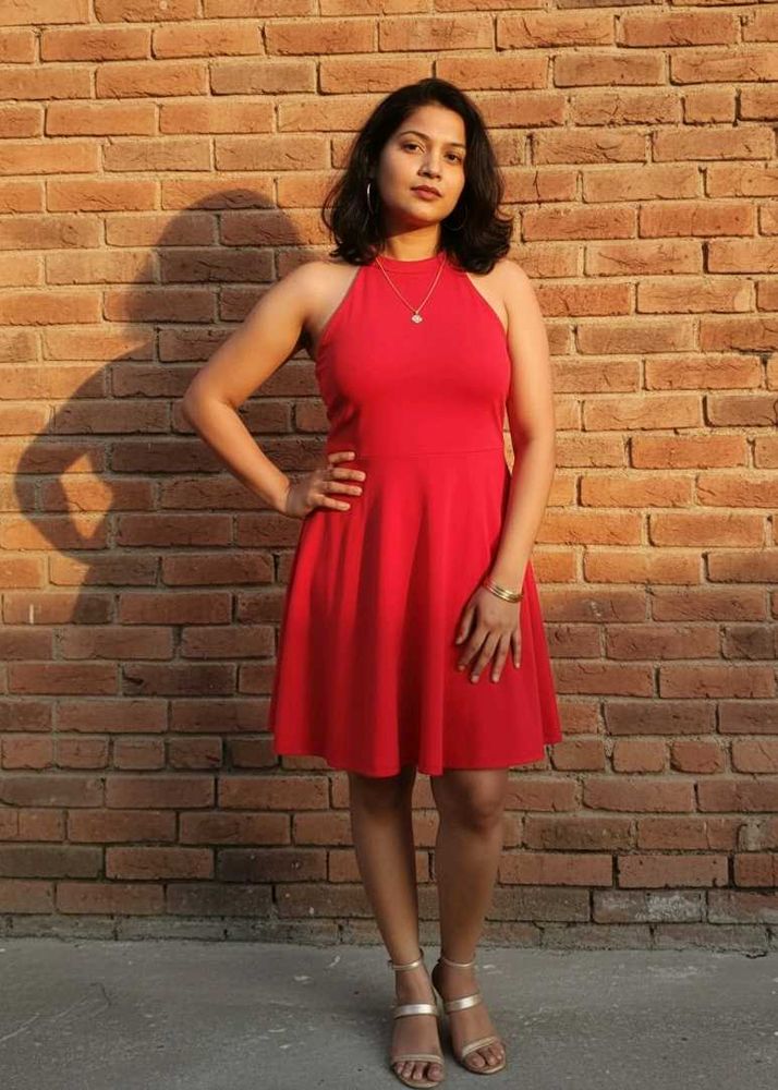 Cute Red Halter Dress❤️