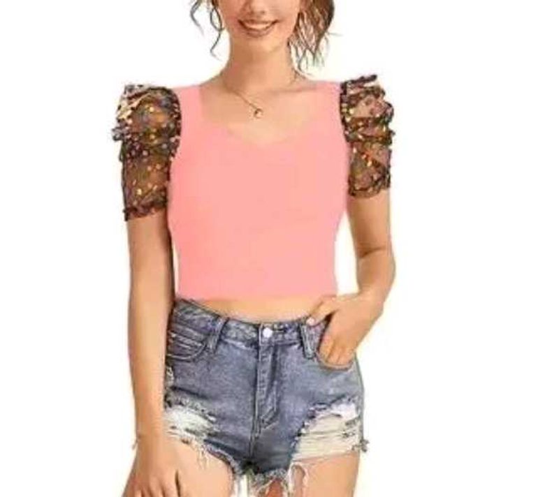Stylish Pink Crop Top