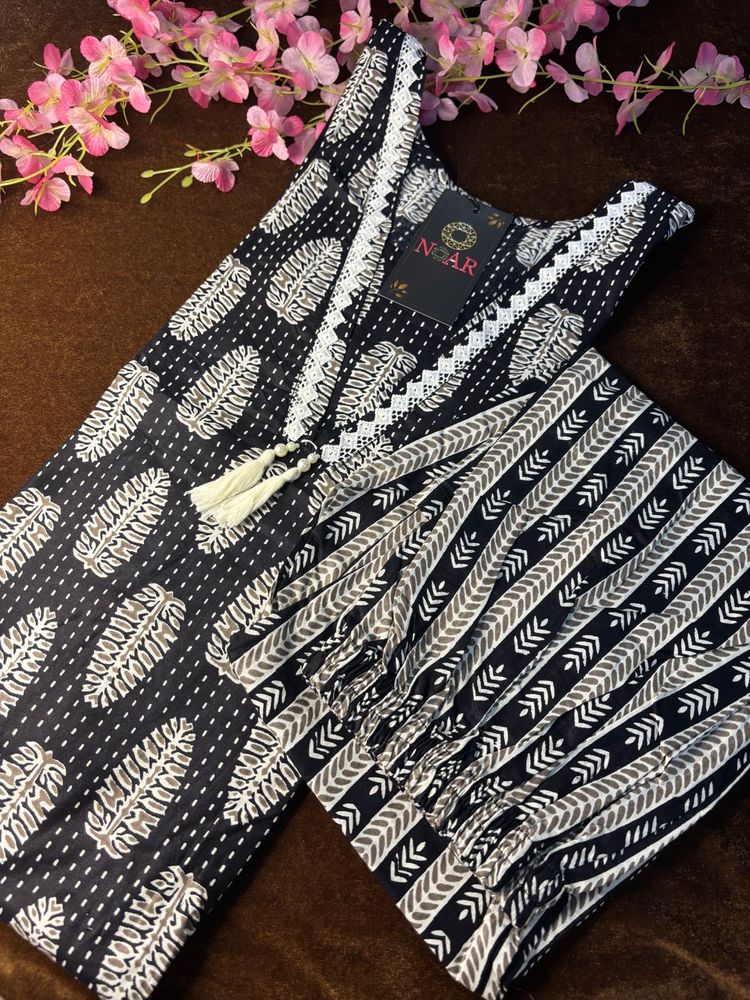 Cotton Kurta With Pants