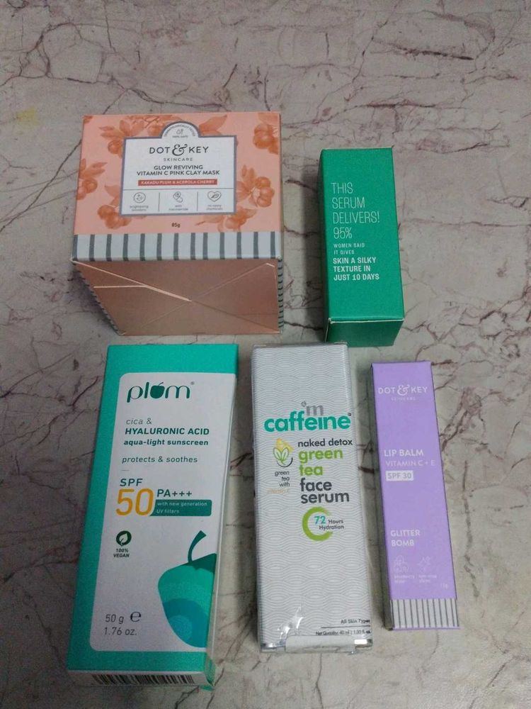Suncream &amp; Face Serum &amp; Clay Mask &amp; Lipbalm