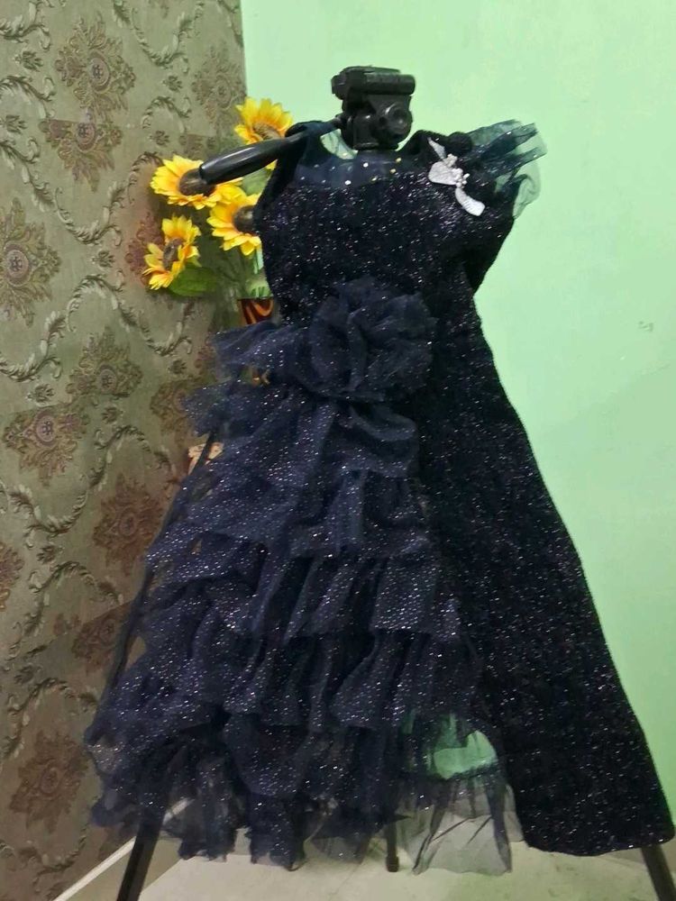 Sparkly Navy Blue Dress Party Wear