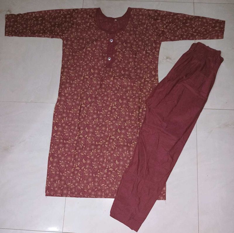 Elegant Maroon Kurta Pant Set