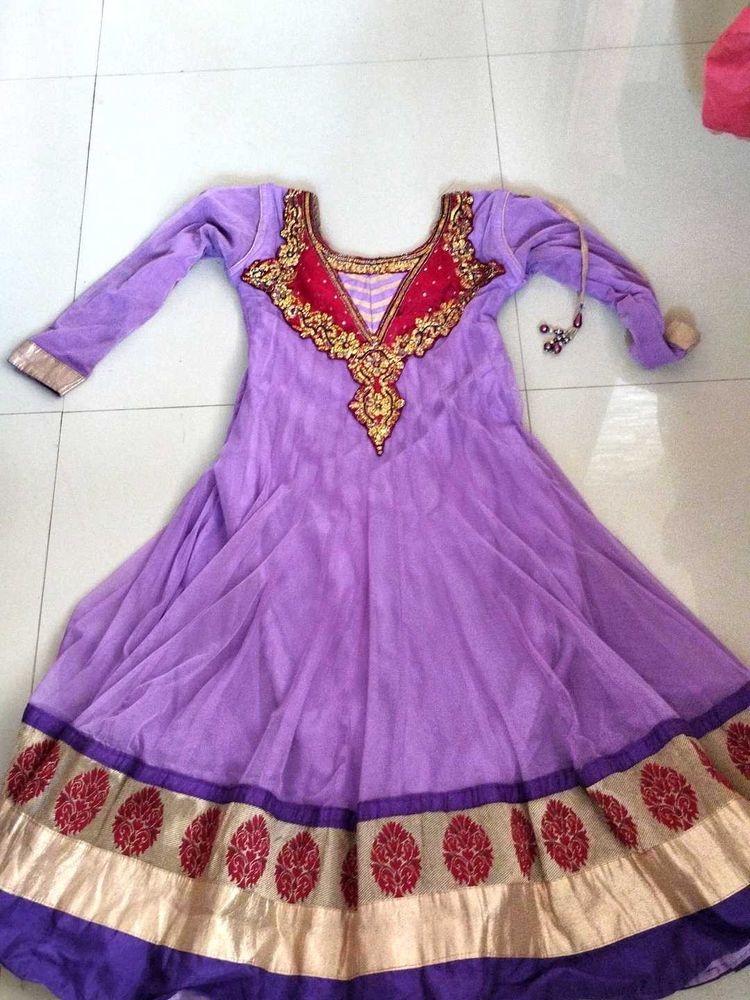 Ethnic Gown Purple Colour 💜