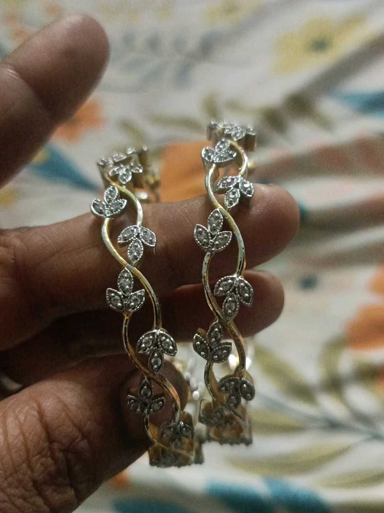Floral Diamond Bangle Set