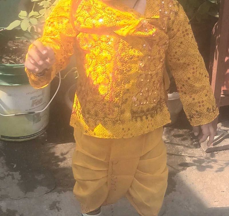 baby boy yellow dress