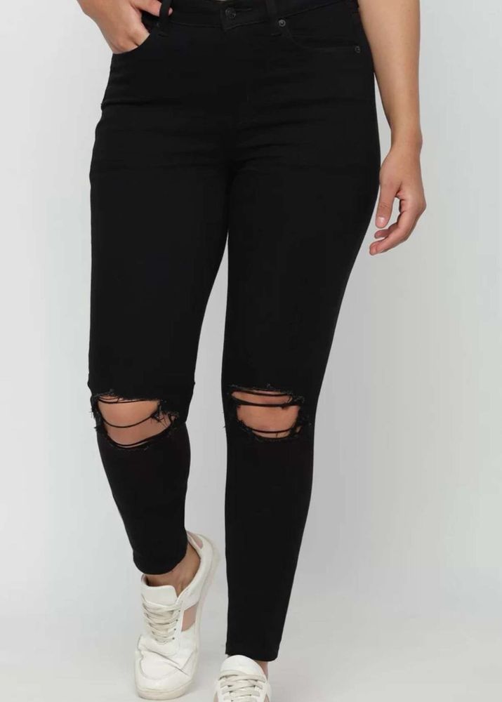 American eagle Ripped Knee Black Jeans