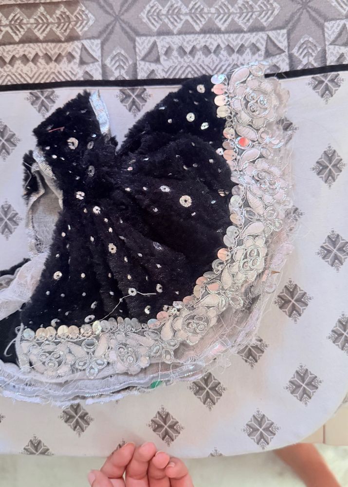 Black Embellished Shawl