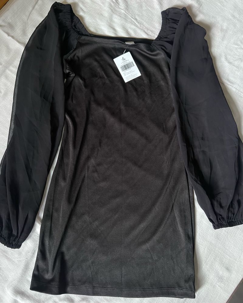 Black Dress With Bell Sleeves