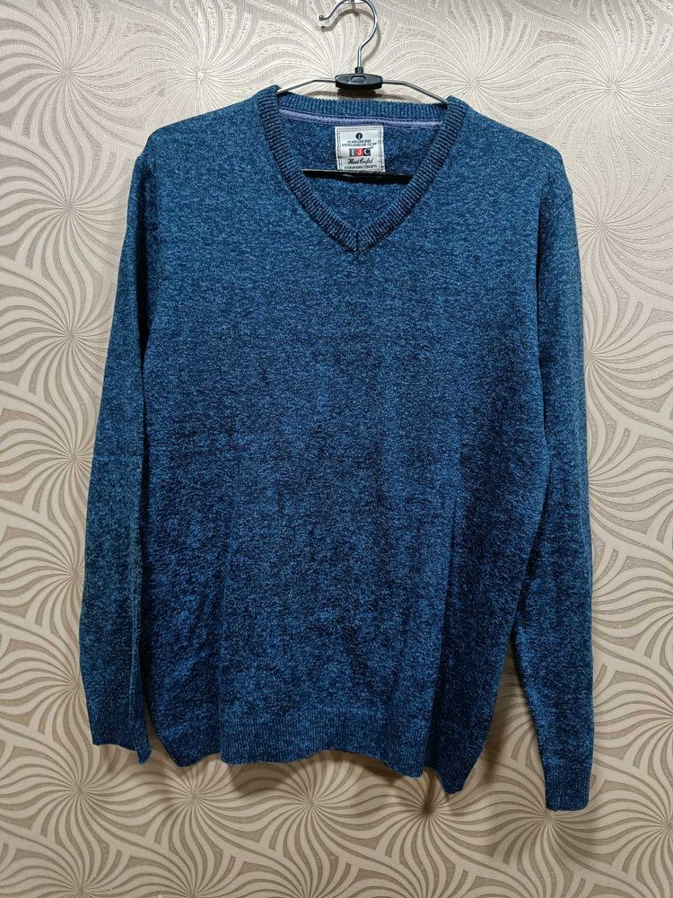 Blue V-Neck Sweater