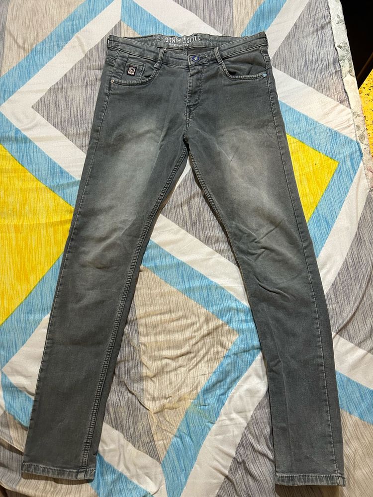 Stylish Grey Denim Jeans