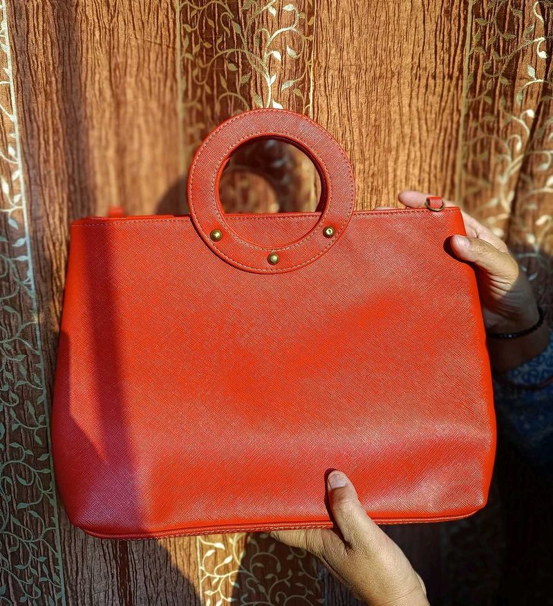 Chic Orange Handbag