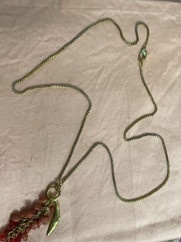 Boho Beaded Pendant Necklace