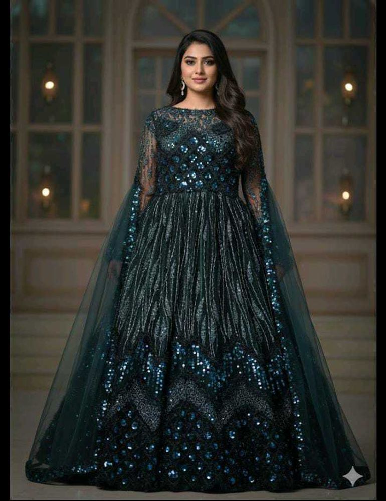 Elegant Sequin Embellished Evening Gown