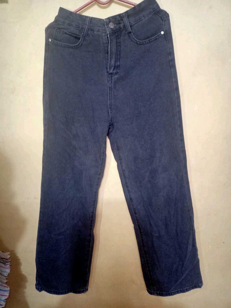 Black Straight Leg Jeans