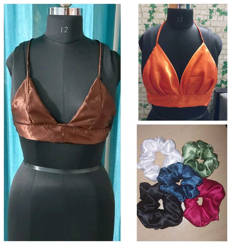 2 Backless Blouse Combo With 5 Free Scrunchie