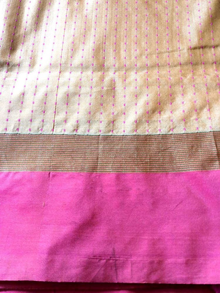 Pink &amp; Gold Ethnic silk saree