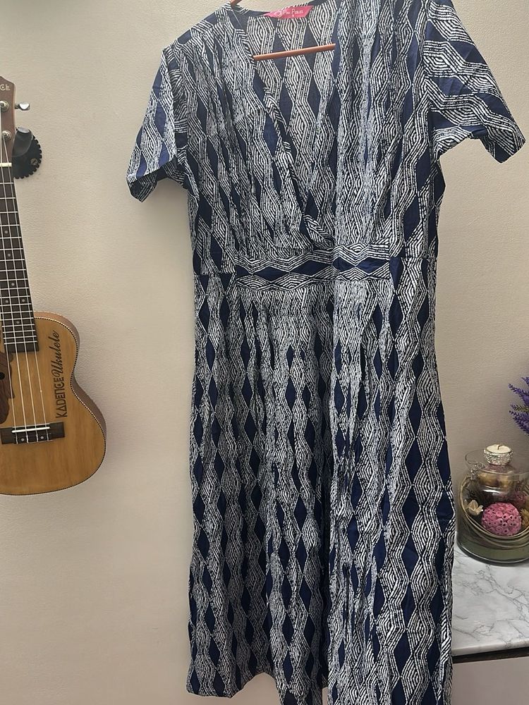 Patterned Midi Dress
