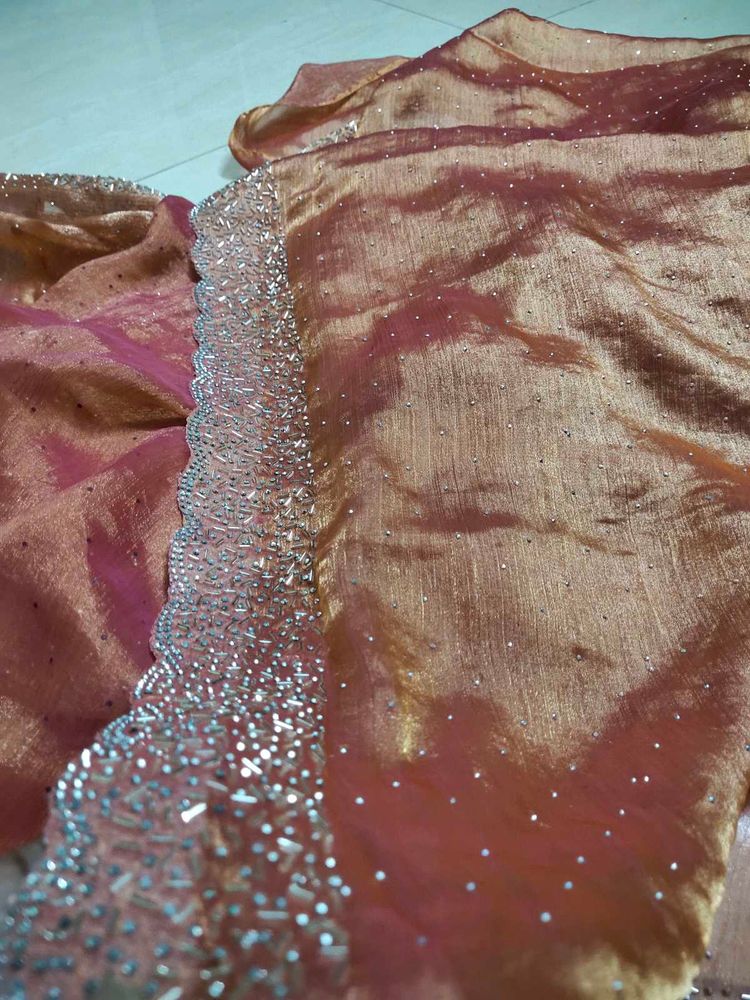 🍑Peach Party Wear Saree