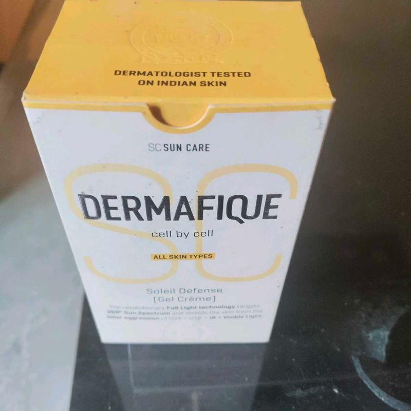 Unused Dermafique Sun Defense SPF 30 Gel Creme 50g