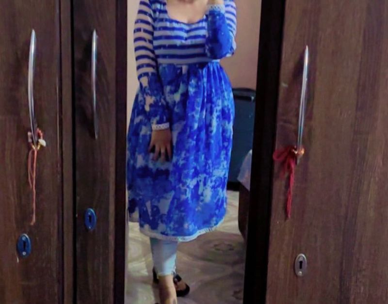 Blue Floral Kurta