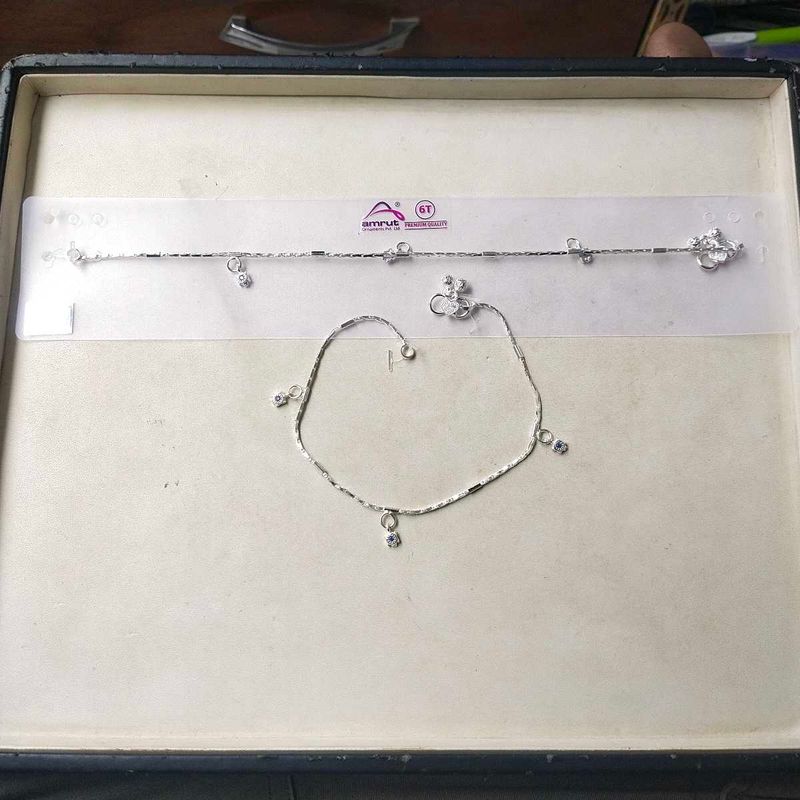 Pure Silver Anklets पायल For Women&amp; Girls. 1 जोड़ि