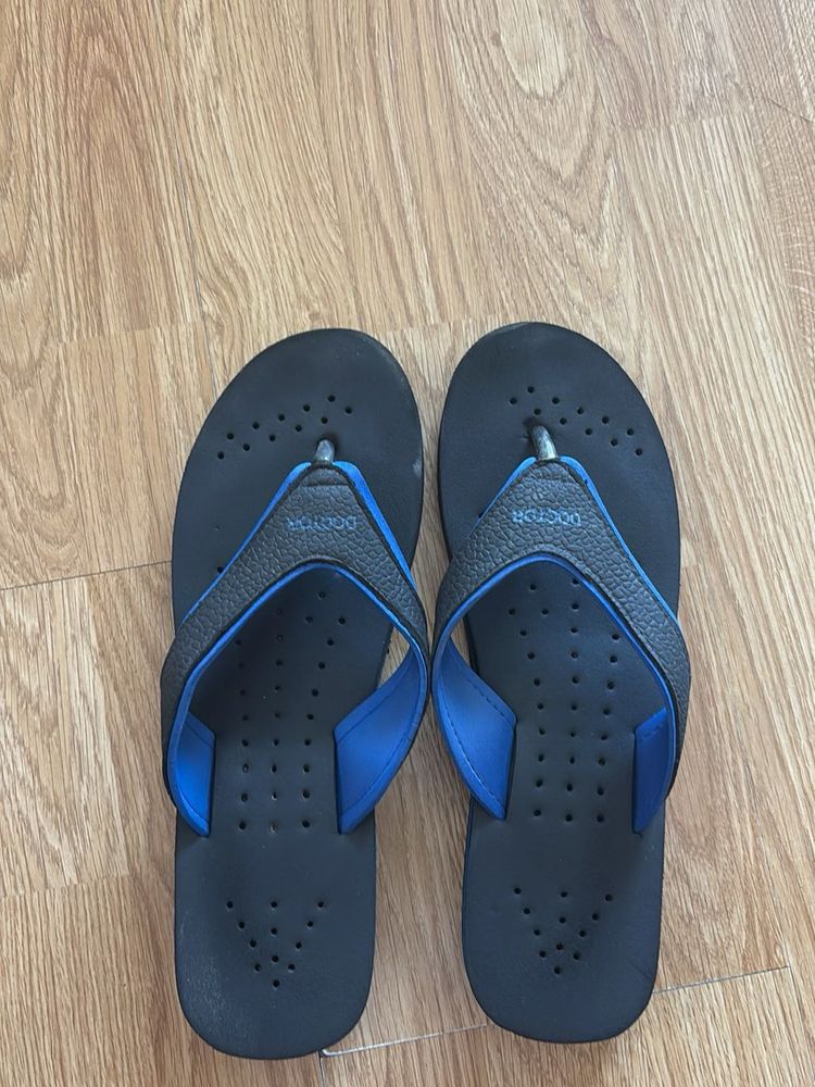 Blue &amp; Black Flip Flops