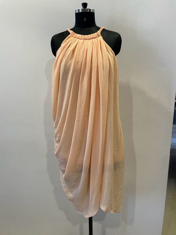 cowl coral small dress