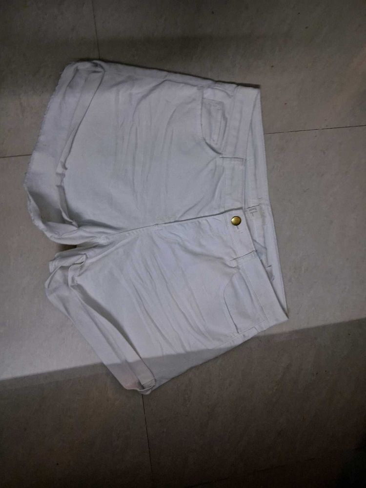 White Denim Shorts