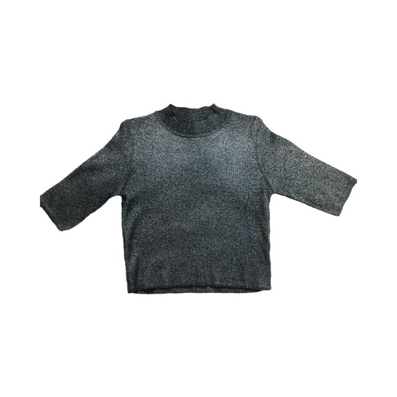 Black Blingy Woolen Top
