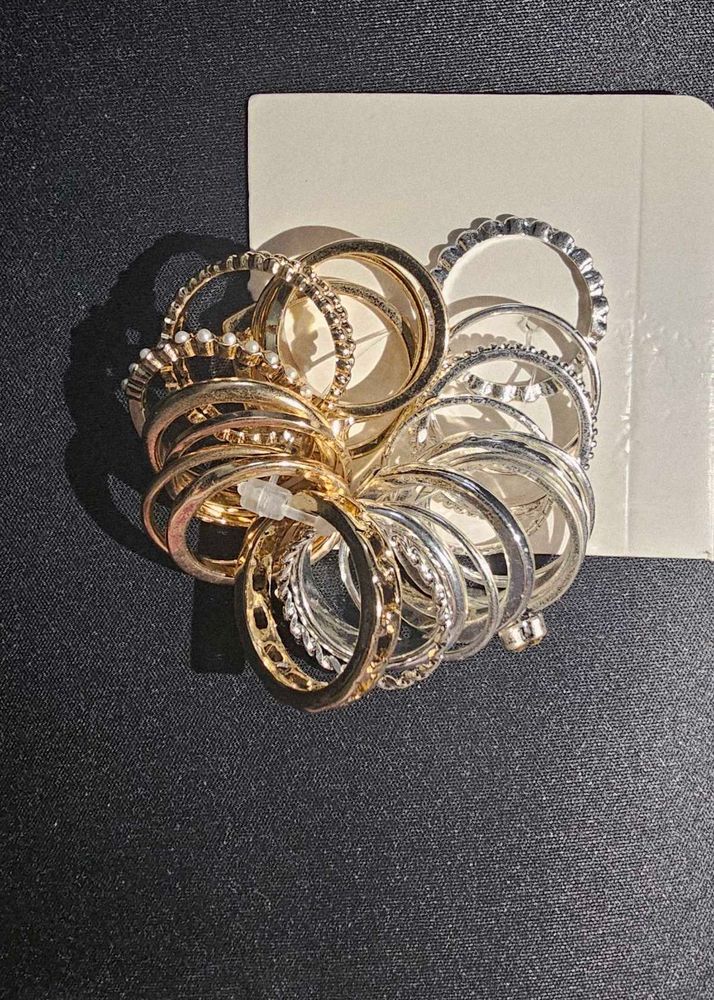 Gold And Silver plated Pinteresty rings COMBO