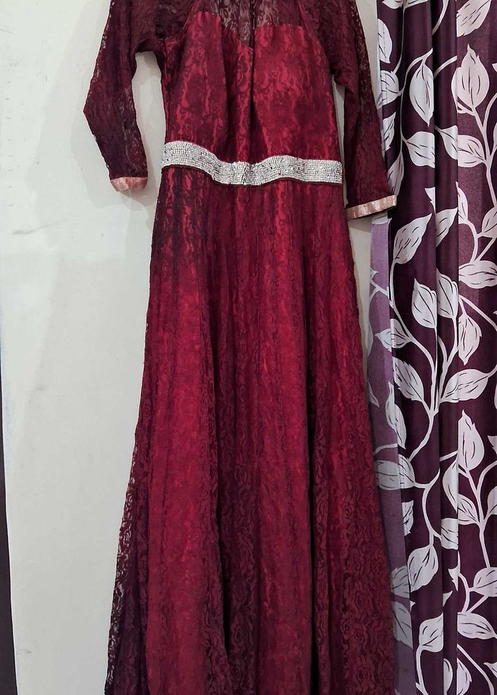 Red Net Gown