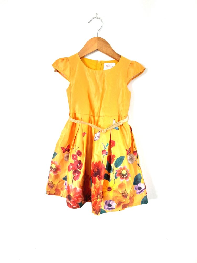 Yellow Printed Frock (Girl&#39;s)