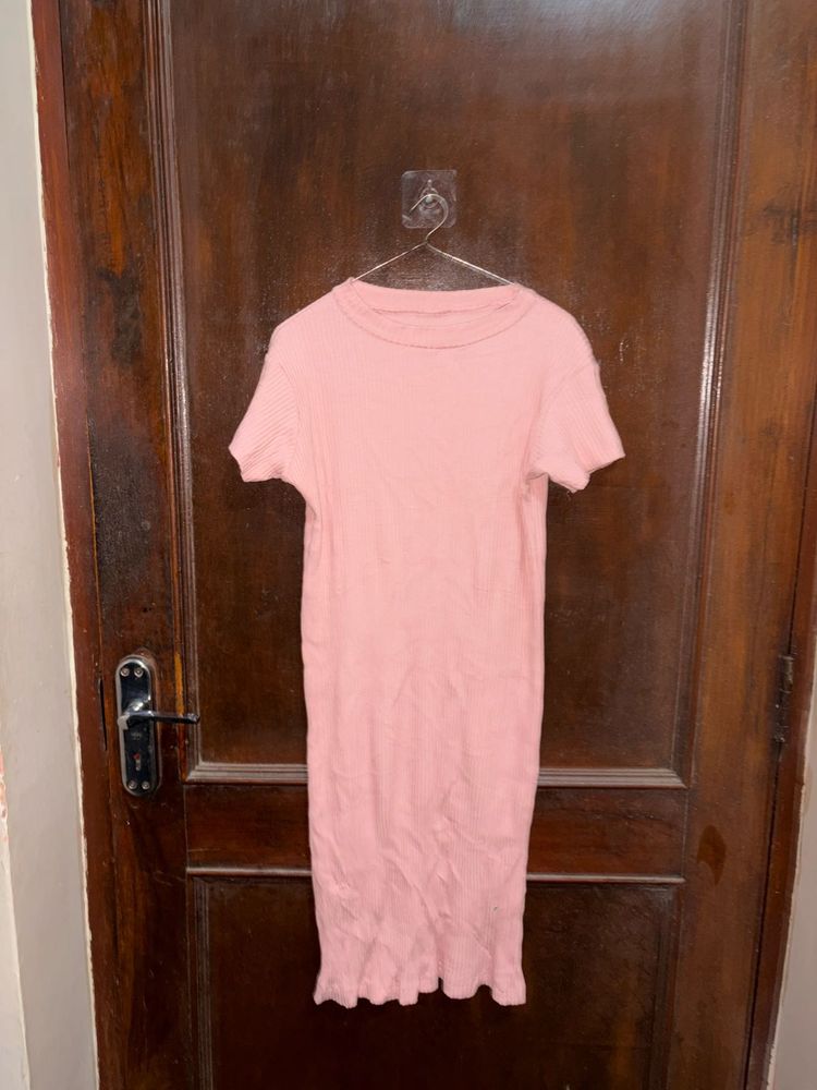 Pink T-Shirt Dress