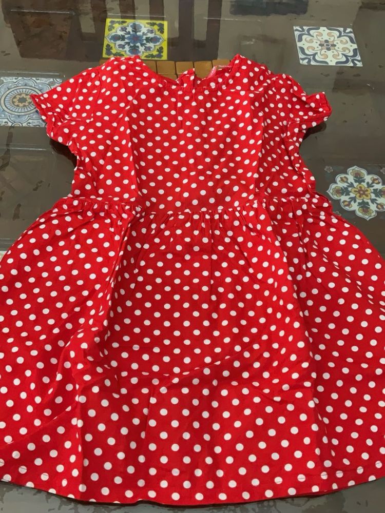 Red Polka Dot Girls' Dress