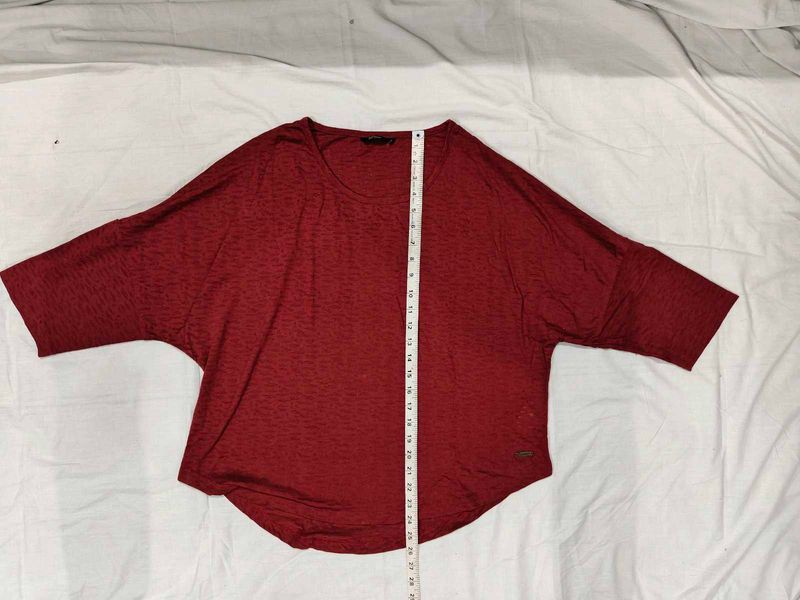 Red Dolman Sleeve Top