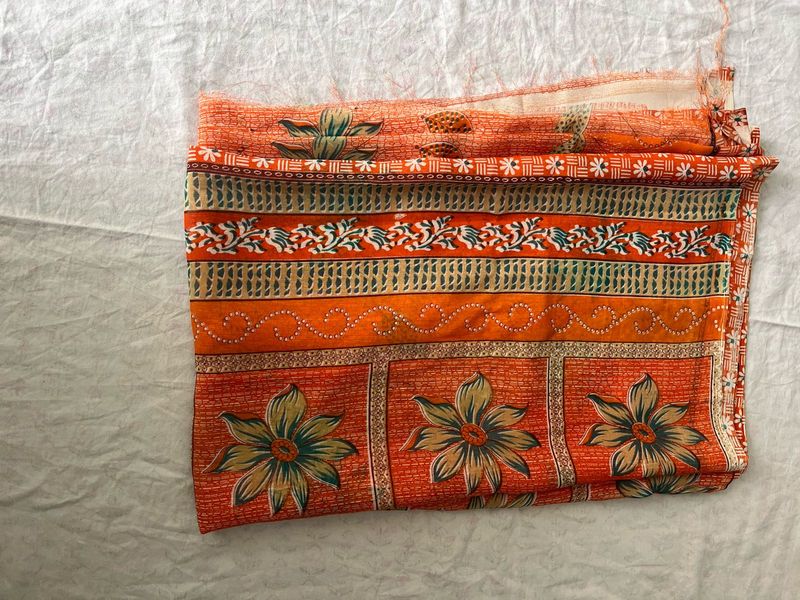 Elegant Orange Saree