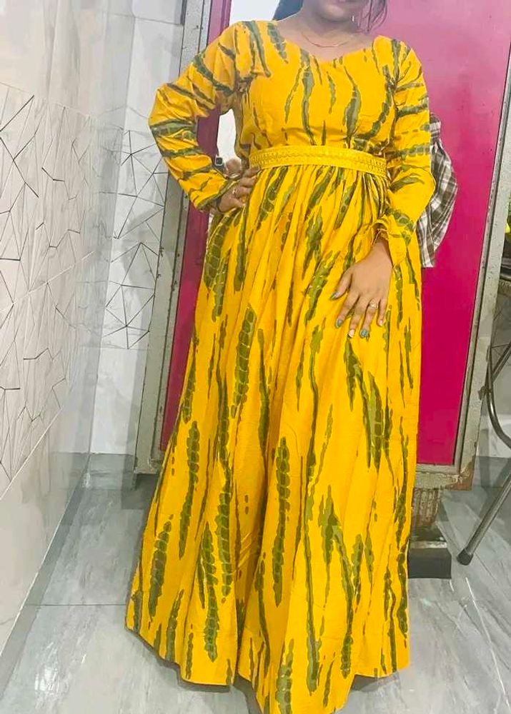 Yellow &amp; Green Maxi Dress