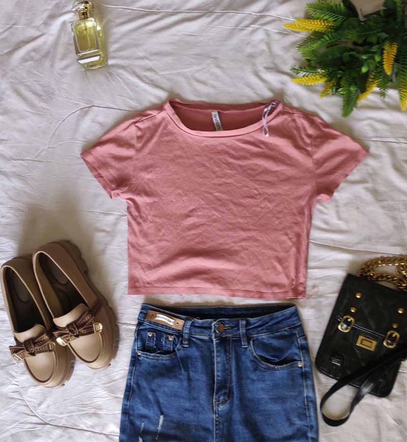 Cute Pink Crop Top