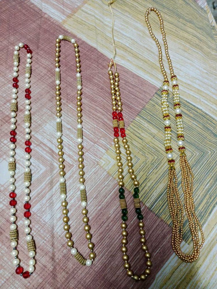 Pearl And Gold Tone Necklace