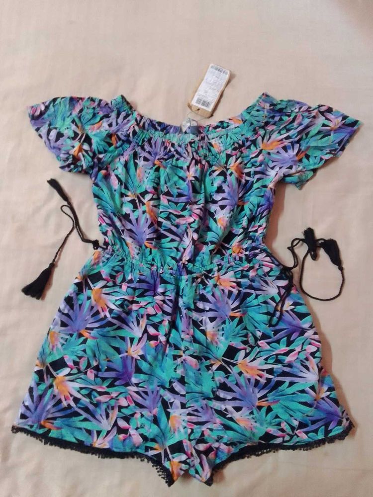 Tropical Print Playsuit