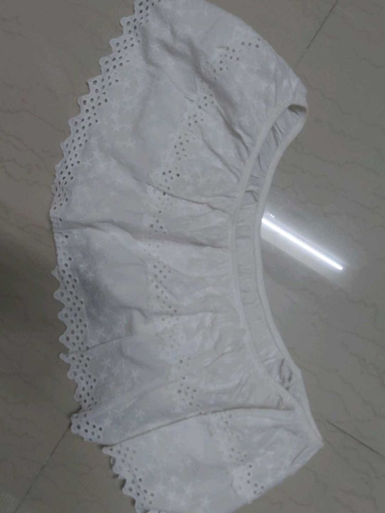White Eyelet Off-Shoulder Top